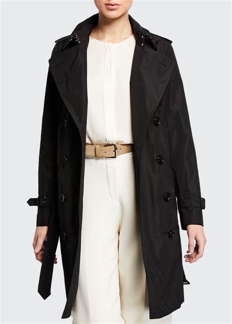 burberry kensington double-breasted trench coat w detachable hood|Burberry trench coat measurement chart.